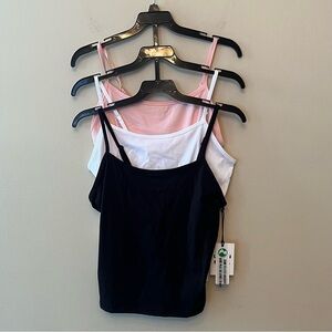 NWT Urban Rebel Bundle of 3 Tank Tops White Pink Black Women's Size Large